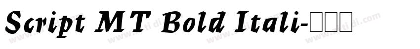 Script MT Bold Itali字体转换
